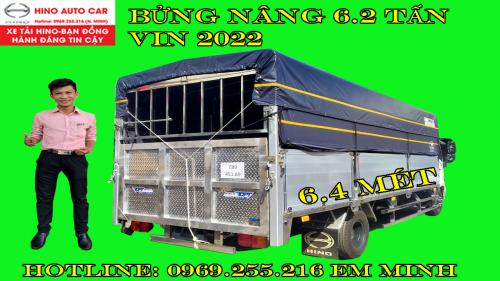 Xe Tải Hino Thùng Mui Bạt Bửng Nâng 6.2 Tấn