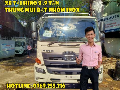 Xe Tải Hino 8.9 Tấn Thùng Mui Bạt Nhôm Inox Vin 2022 I Giá Xe Tải Hino Tháng 11